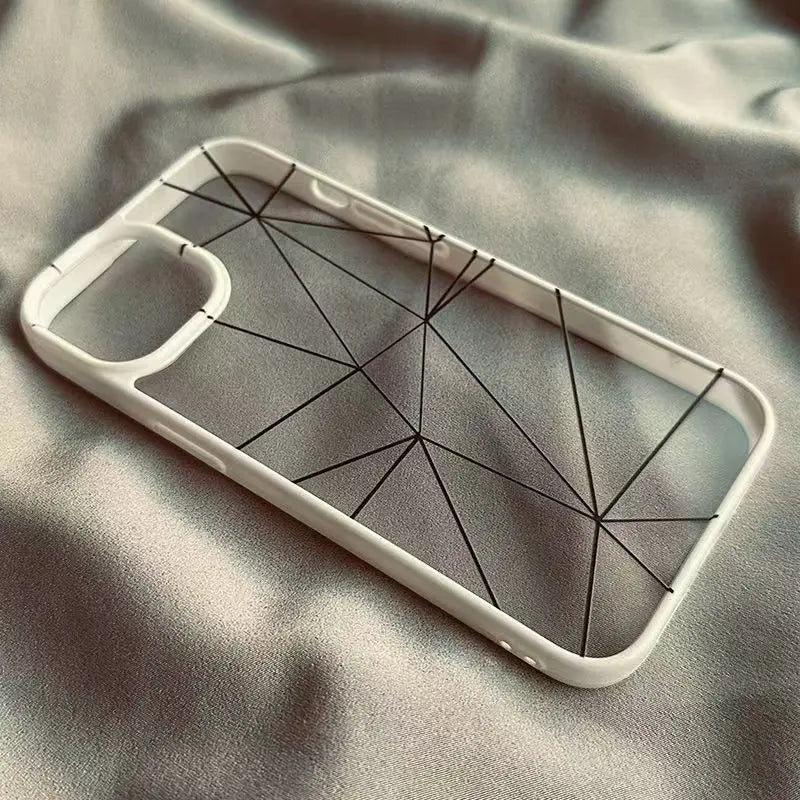 Creative Lrregular Lines Phone Case For Xiaomi Redmi Note 12 11 13 Pro Plus 5G Redmi 14C 13C 12C 4G Poco X6 X5 Pro Clear Cover