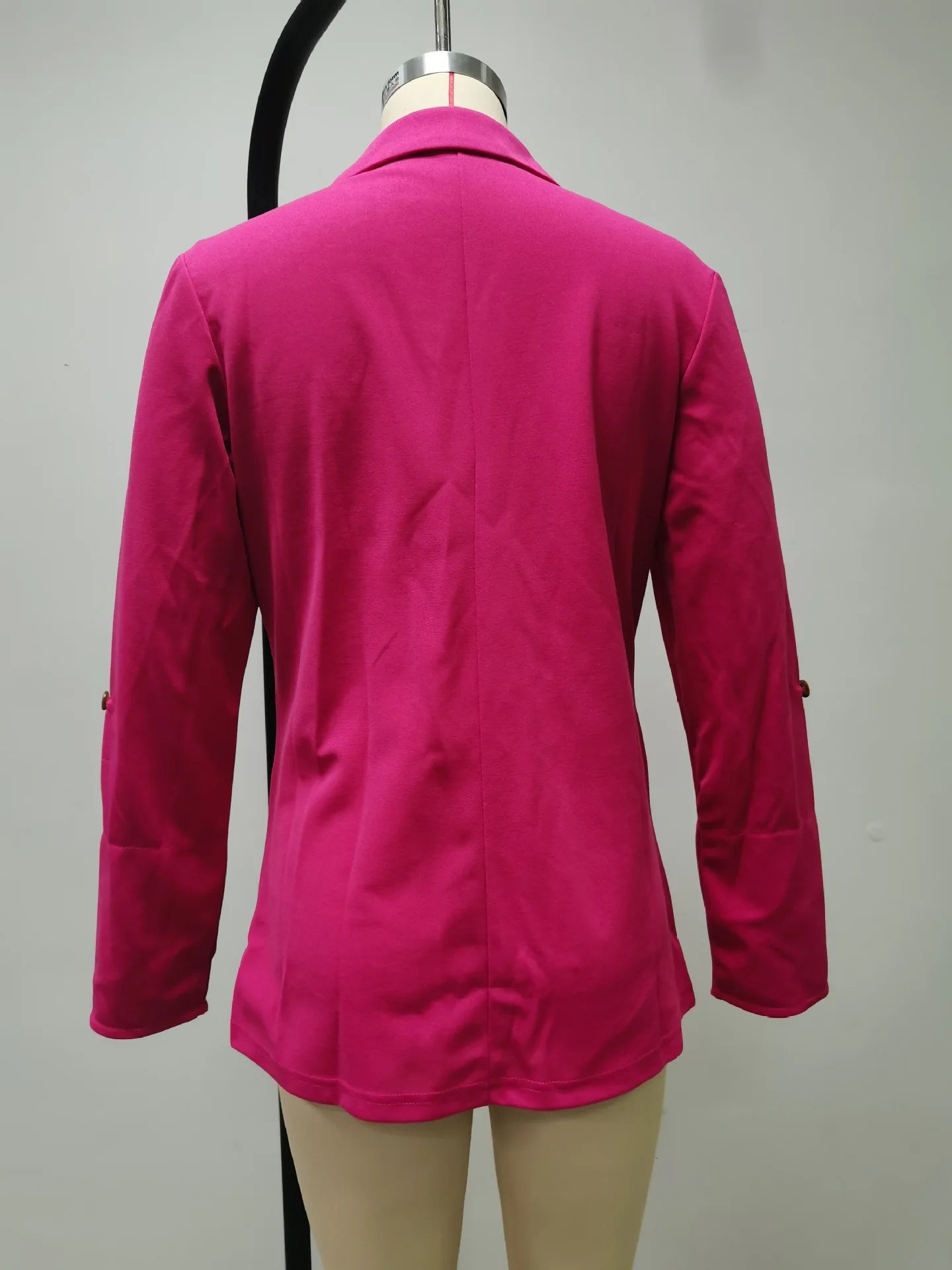 Women Autumn Winter Fashion Splicing Lapel Slim Cardigan Blazer Jacket Long Sleeve Casual