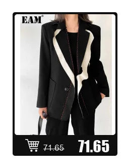 [EAM] High Elastic Waist Blue Back Plaid Denim Long A-line Half-body Skirt Women Fashion Tide New Spring Autumn 2025 1DH8117