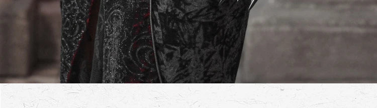 Original Gothic Love Velvet Flash Fishtail Dress 2025 Autumn New Japanese Sexy Girl Slim Elegant Long Halloween Lolita Dresses