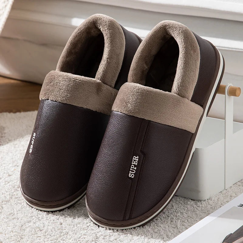 Size 47 48 49 50 Men Autumn Winter Warm Big Size Cotton Slippers Large Size Plus Home Bedroom Casual Shoes House Indoor Slides