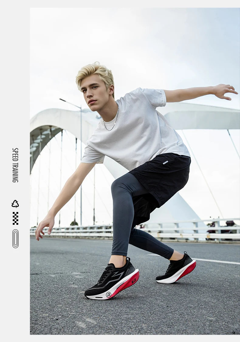 Men's Sports Shoes Cushioning Non-Slip Flat Wear Resistant Sneakers Mesh Breathable Platform Soft Running Shoes for Man