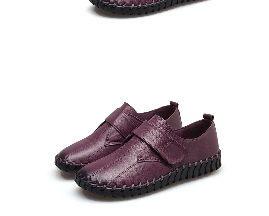Ballet Flats Women Shoes Loafers Genuine Leather Woman Flats Slip On Women's Loafer Female Moccasins  Mom Work Shoes 35-42