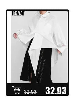 [EAM] High Elastic Waist Blue Back Plaid Denim Long A-line Half-body Skirt Women Fashion Tide New Spring Autumn 2025 1DH8117