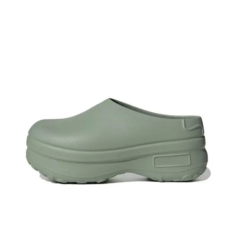 Women's Slippers Minimalist Fashion Air Cushion Soft 5CM Platform Non Slip Sandals Breathable Couple Style Heightened Chef Shoes