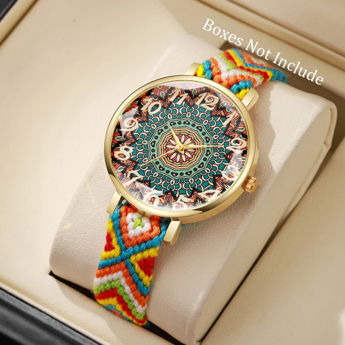 1/6/7PCS Fashion Women Watches Vintage Woven Strap Ladies Quartz Wristwatches Reloj Mujer（Without Box）