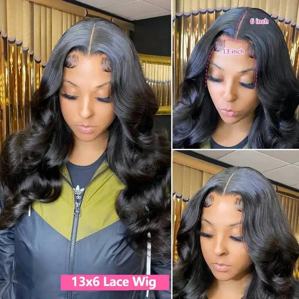 30 40 Inch Body Wave Lace Front Human Hair Wig 13x4 13x6 Hd Transparent Front Wigs For Women 220 Density Pre Plucked Lace Wigs