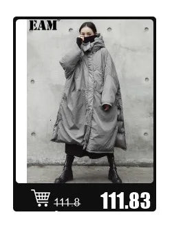 [EAM] High Elastic Waist Blue Back Plaid Denim Long A-line Half-body Skirt Women Fashion Tide New Spring Autumn 2025 1DH8117