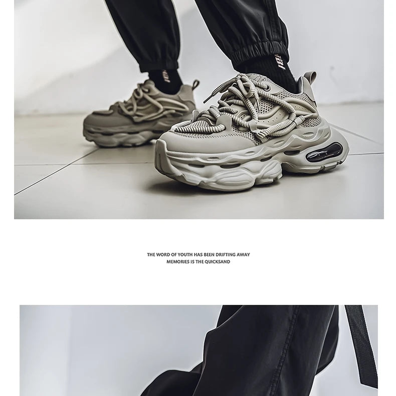 2024 New Men Shoes Autumn Winter Comfortable Men's Platform Sneakers Fashion Casual Shoes Sports Trainers Tenis Size44 ﻿