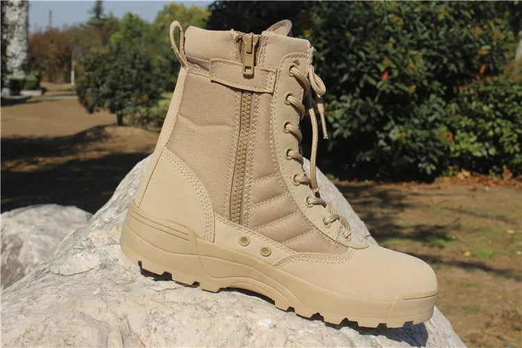 Wear resistant tactical boots for both men and women waterproof security shoes outdoor hiking boot high top desert boots for men