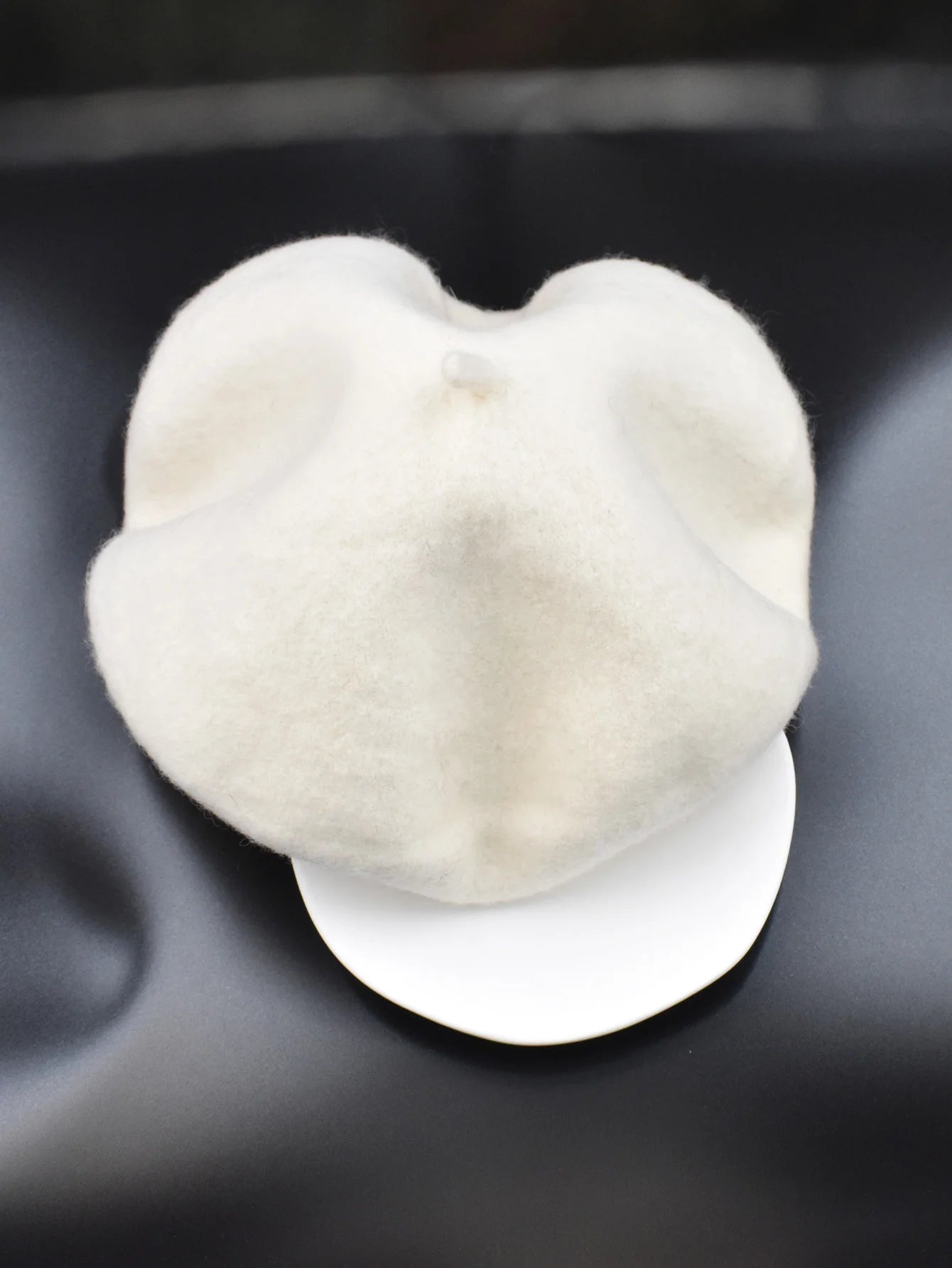 New Women black pink Berets Hat Fashion Solid Color Wool Knitted With Ladies Beanie Beret Hat Warm Autumn and winter Cap