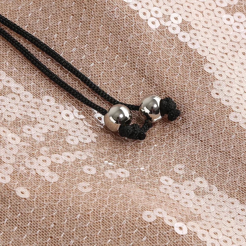 Luxury celebrity vacation photography nightclub evening gown sexy solid color sequin banquet long sleeved dress