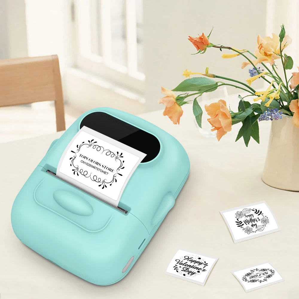 Portable Mini Printer P50 Thermal Label Printer Bluetooth Adhesive Sticker Printer for Mobile PC Computer Similar as B21 Printer