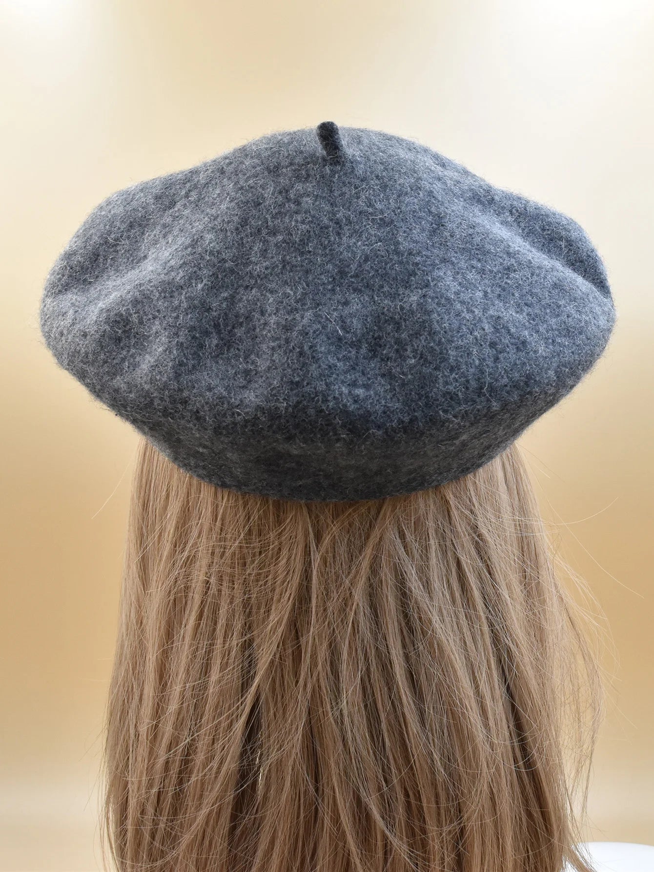 New Women black pink Berets Hat Fashion Solid Color Wool Knitted With Ladies Beanie Beret Hat Warm Autumn and winter Cap