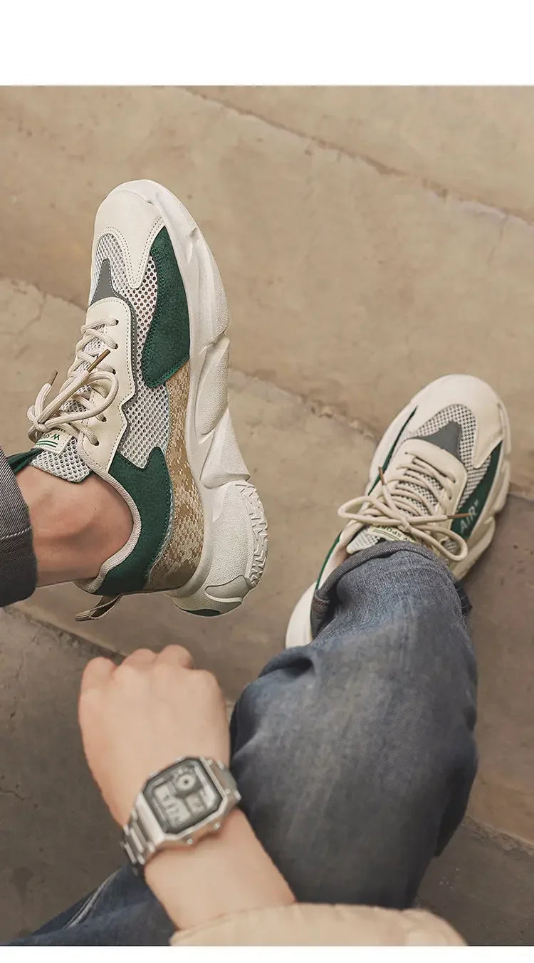 Men Casual Sports Shoes Breathable Lightweight Sneakers Summer Outdoor Tennis Running Walking Shoes Male Vulcanized Shoes Man