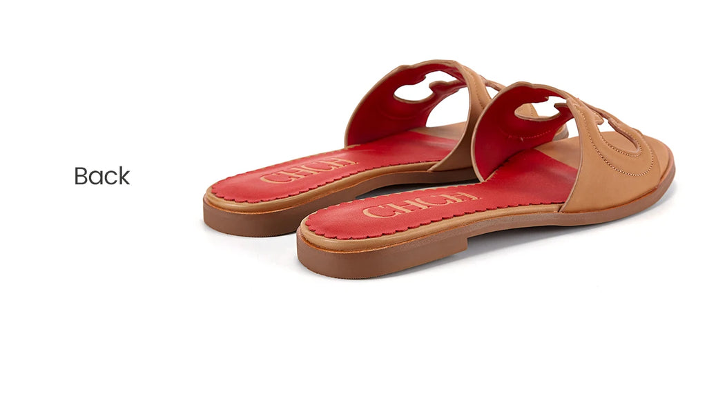 NEW Slippers Women's Shoes Leather Casual Shoes Flat Luxury Brand Shoes Essence Model