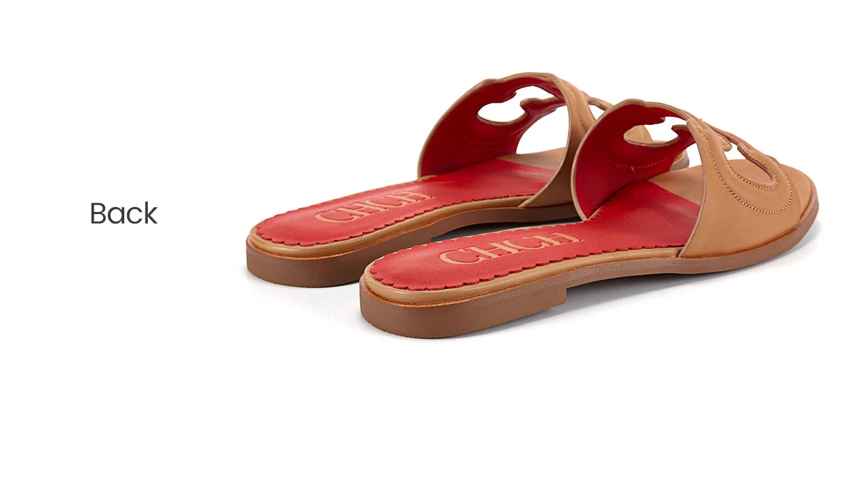 NEW Slippers Women's Shoes Leather Casual Shoes Flat Luxury Brand Shoes Essence Model