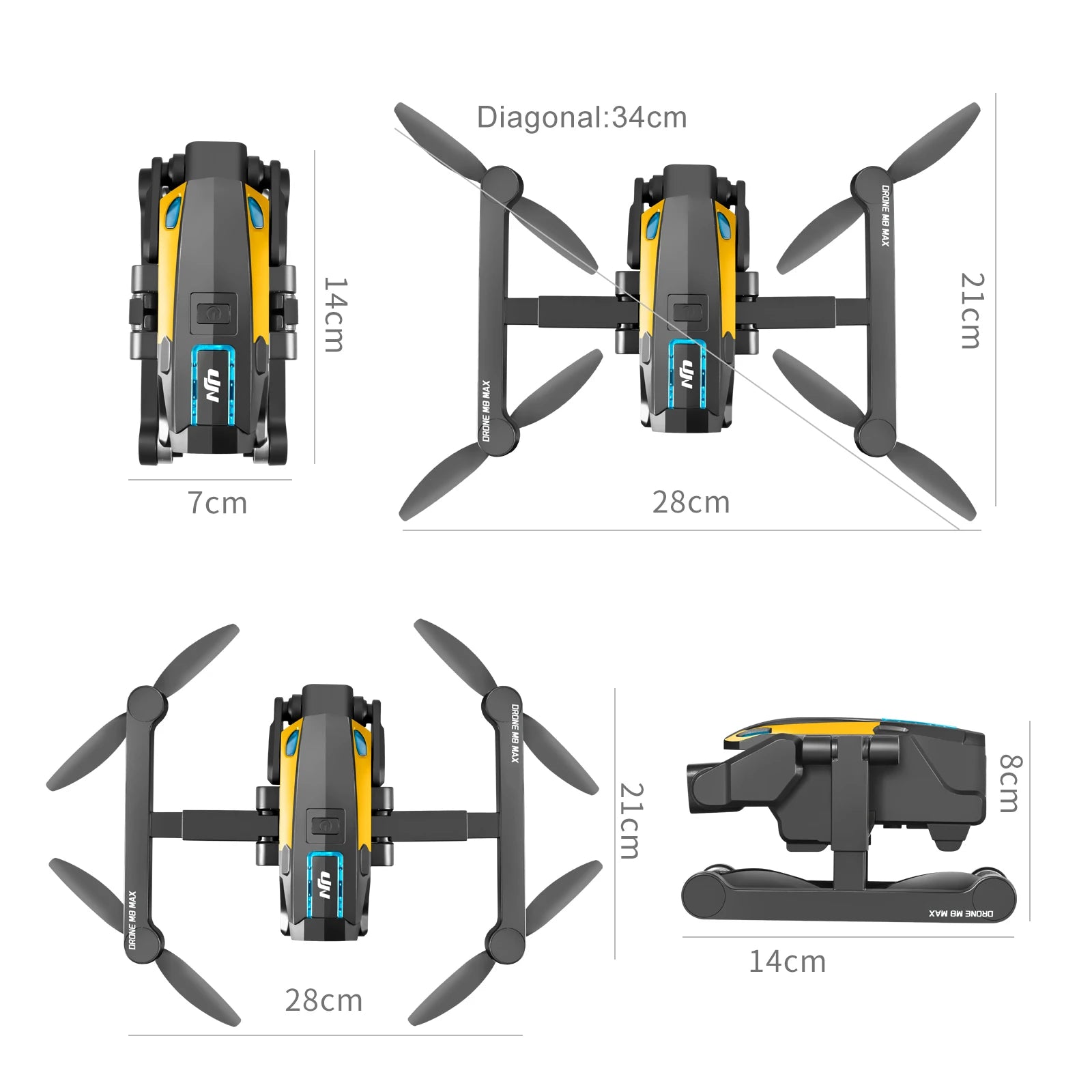 M8 drone, 8K camera intelligent obstacle avoidance, optical flow positioning precise hovering shooting,
