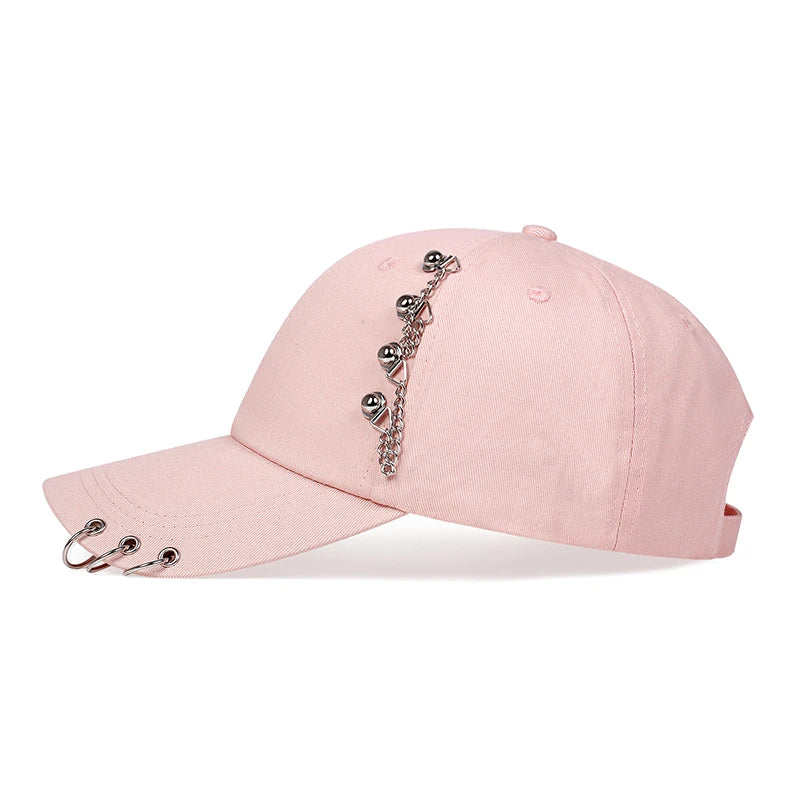 2024 New Fashion Unisex Side Iron Ring Baseball Caps Spring and Autumn Outdoor Adjustable Casual Hat Sunscreen Hat