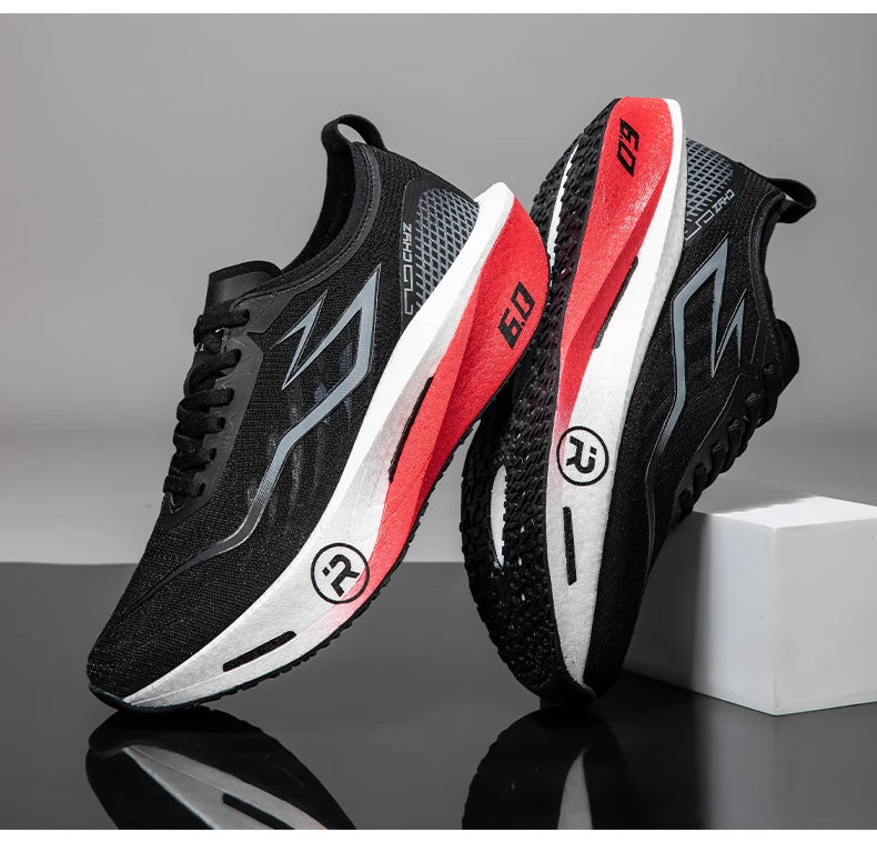 Men's Sports Shoes Cushioning Non-Slip Flat Wear Resistant Sneakers Mesh Breathable Platform Soft Running Shoes for Man