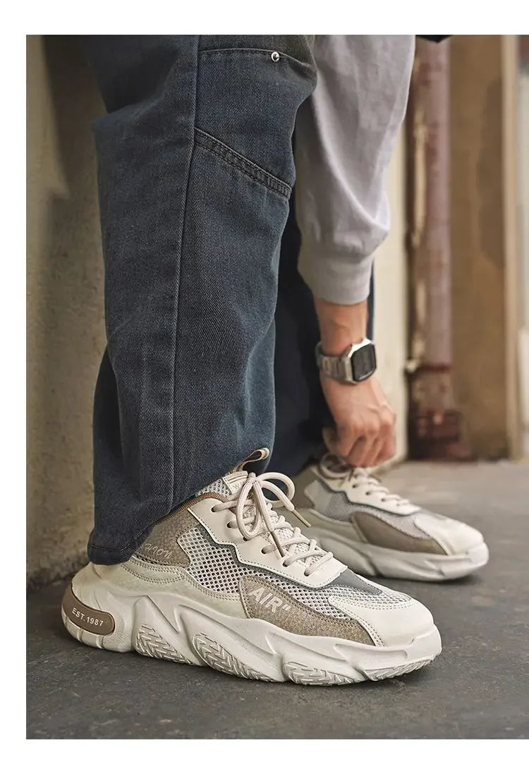 Men Casual Sports Shoes Breathable Lightweight Sneakers Summer Outdoor Tennis Running Walking Shoes Male Vulcanized Shoes Man