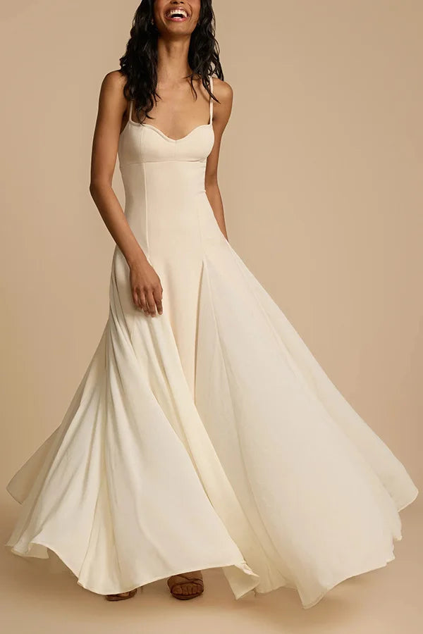 Women's White Party Dress Fashion Lace V-neck Spaghetti Strap Backless Maxi Dresses For Women Robe Sexy Boho Female Vestidos