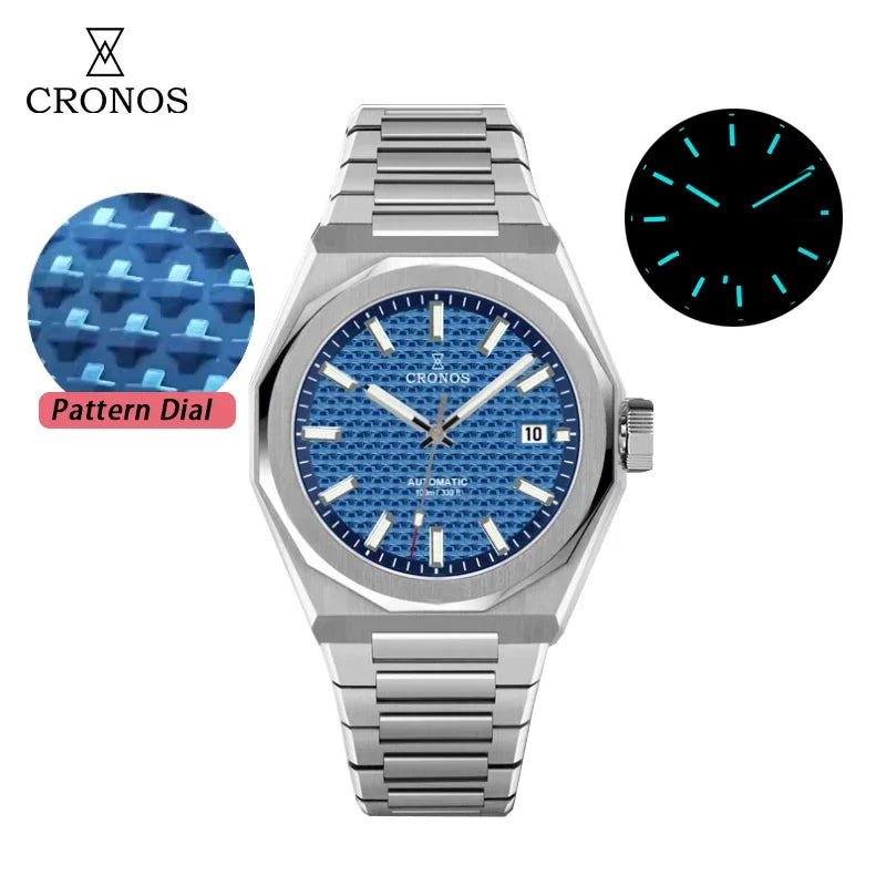 2025 Cronos L6028 New Dial Limited 39mm PT5000 See-through Caseback Men Automatic Wristwatches 10ATM Lumious V3 Watches for Men