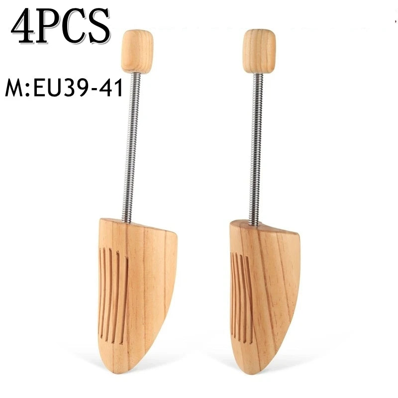 2Pcs/4PCS Trees Anti Deformation Men Woman Spring Shoes Wood Shoes Stretcher Wooden Shoe Tree Shaping Anti Wrinkle Shoe Lasts