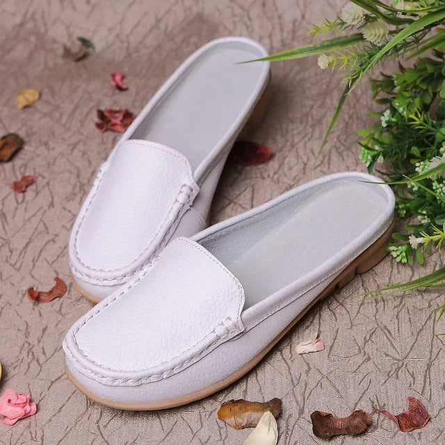 HOVINGE Shoes Casual Genuine Leather Moccasins Ladies Driving Ballet Shoe Woman Loafers Female Flats Mother Footwear