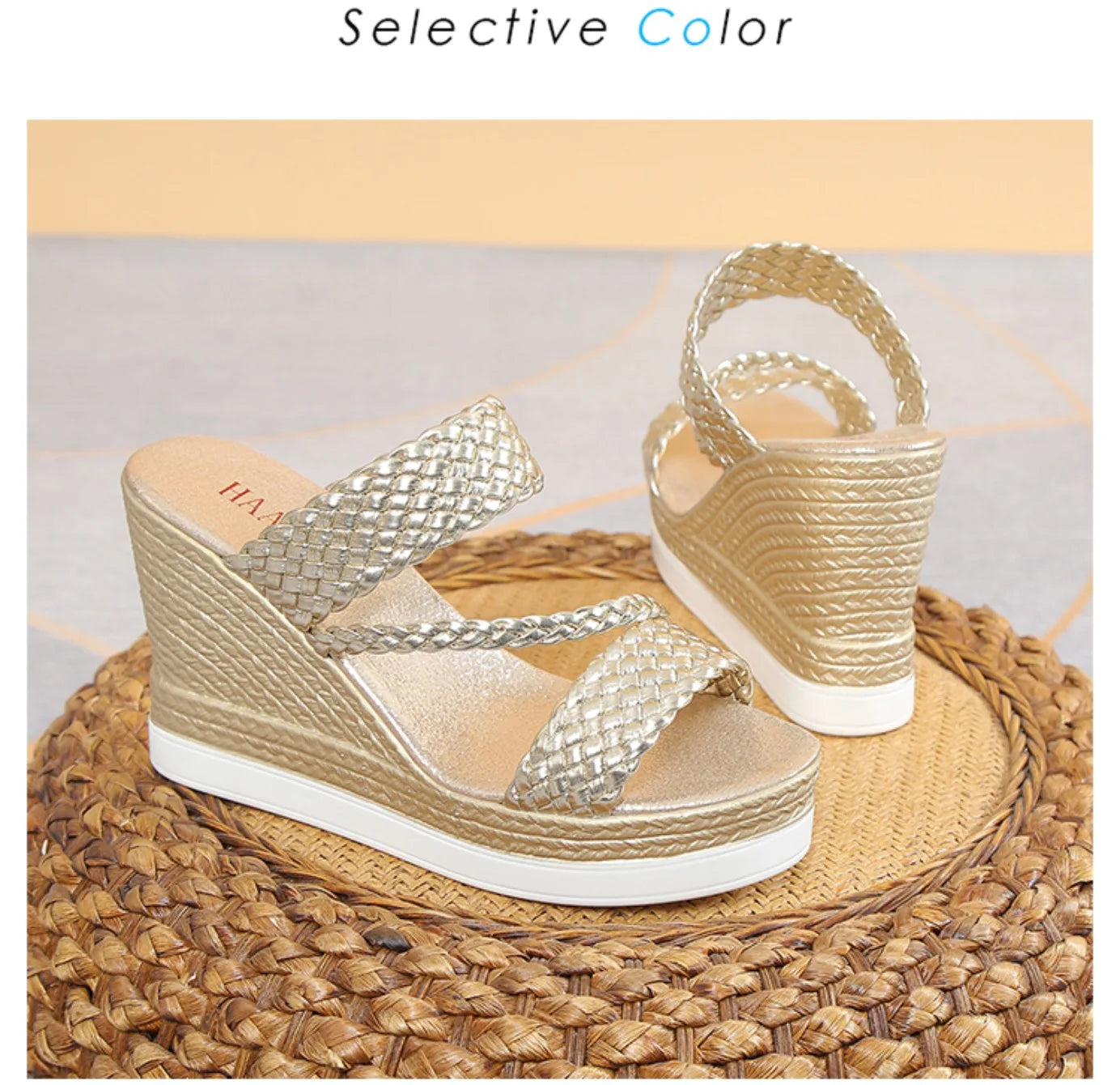 Women Sandals 2024 Summer New Outdoor Beach Sandals Comfortable Hot Shallow Wedges Shoes for Women Designer Casual Sandals