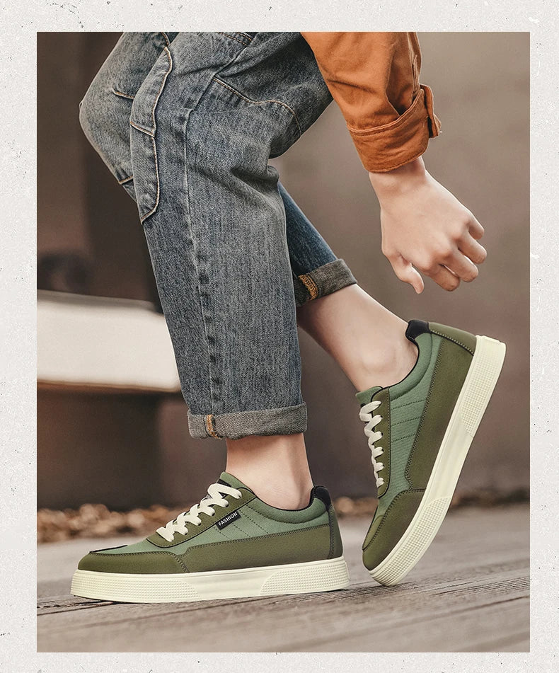 Men's plus size casual shoes summer new soft-sole non-slip outdoor thick-sole walking shoes fashion sports board shoes flat shoe