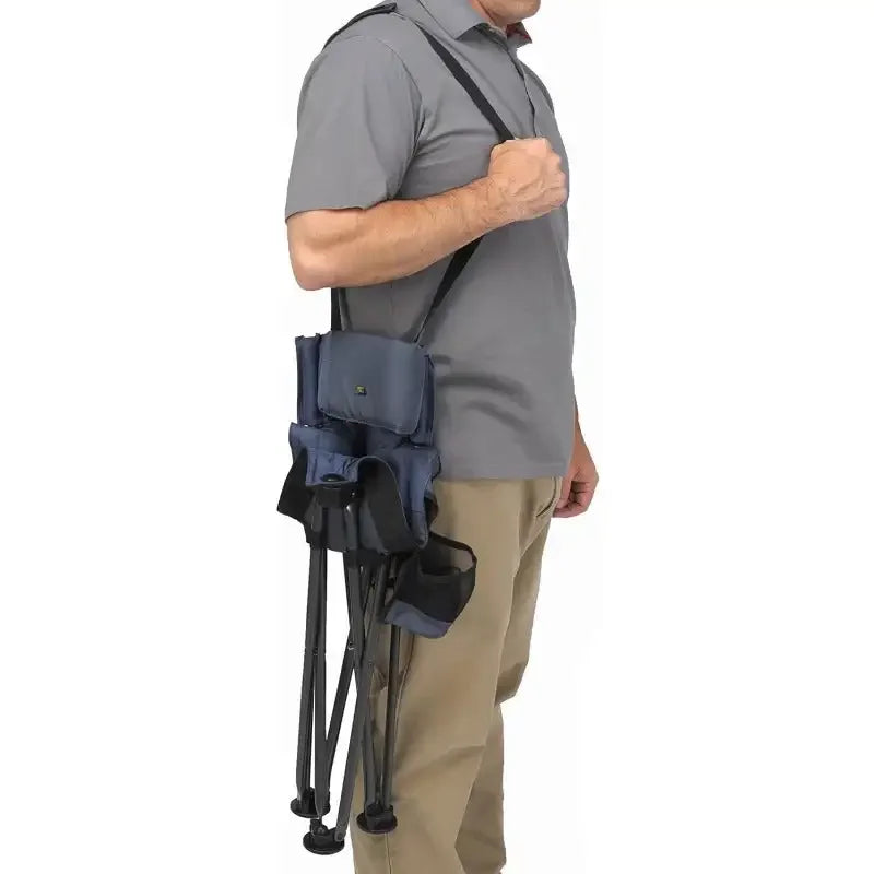 Outdoor Quik-E Seat Collapsible Stool with Back Support