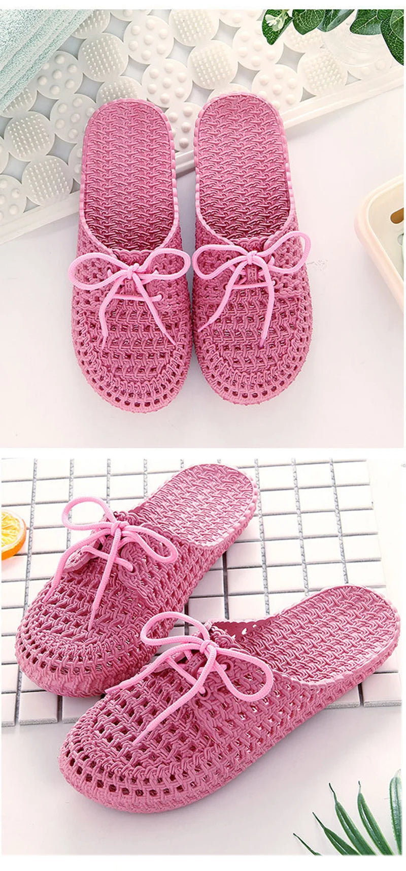 Summer Ladies Baotou Slippers with Hollow Fashion Soft Bottom Hole Shoes Women Wear Beach Sandals and Slippers