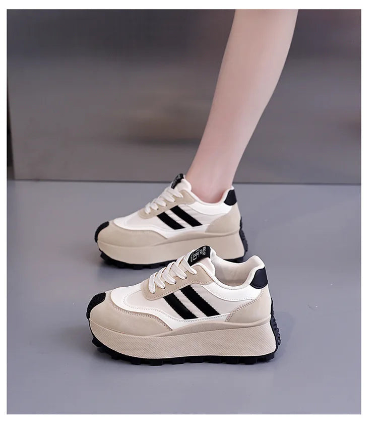 Hot Selling Women's Shoes Platform Wedge Basket 2025 Soft Autumn Casual Female Sneakers Clogs Fall New Leisure Soft Shoes Woman