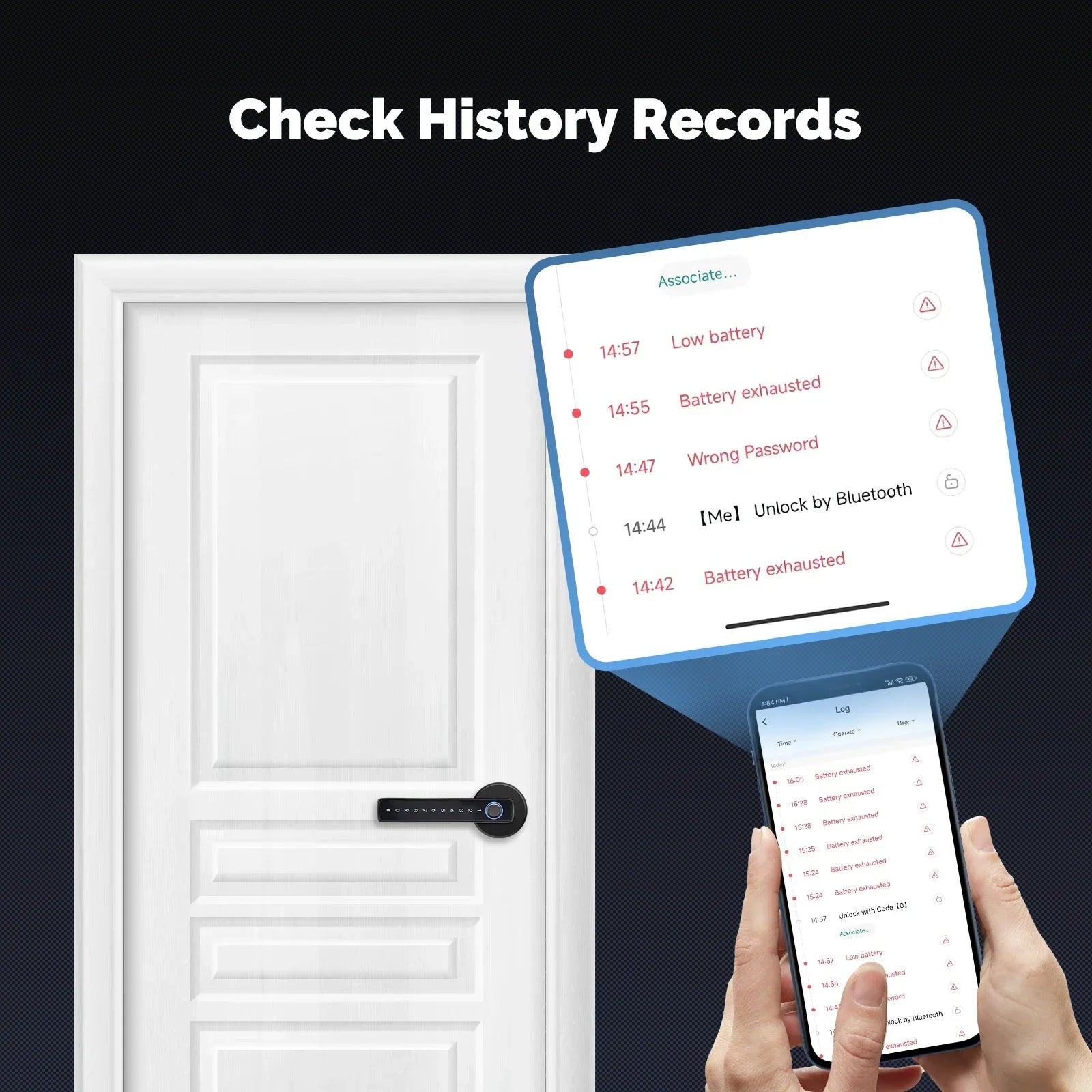 MOES Tuya Bluetooth Smart Fingerprint Door Handle Lock Electronic Password APP Remote Unlock Hotel Apartment Office Rental House