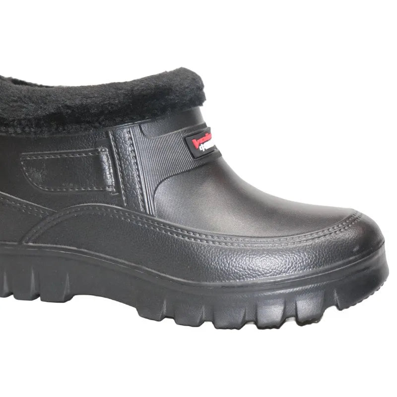 Men's Winter Snow Boots Waterproof Warm Fce Work oes Kitchen Hygiene Cotton Single oes for Laundry