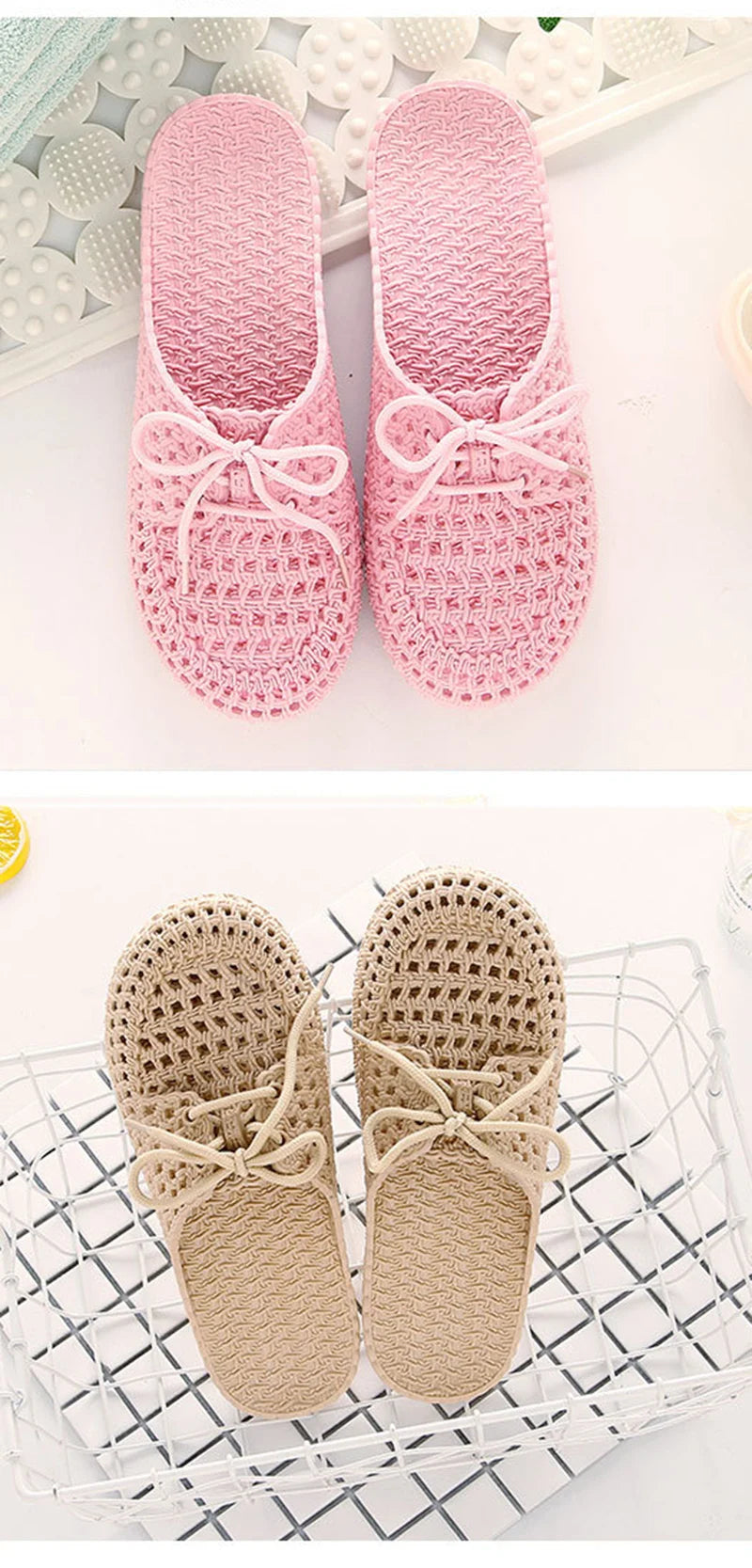 Summer Ladies Baotou Slippers with Hollow Fashion Soft Bottom Hole Shoes Women Wear Beach Sandals and Slippers