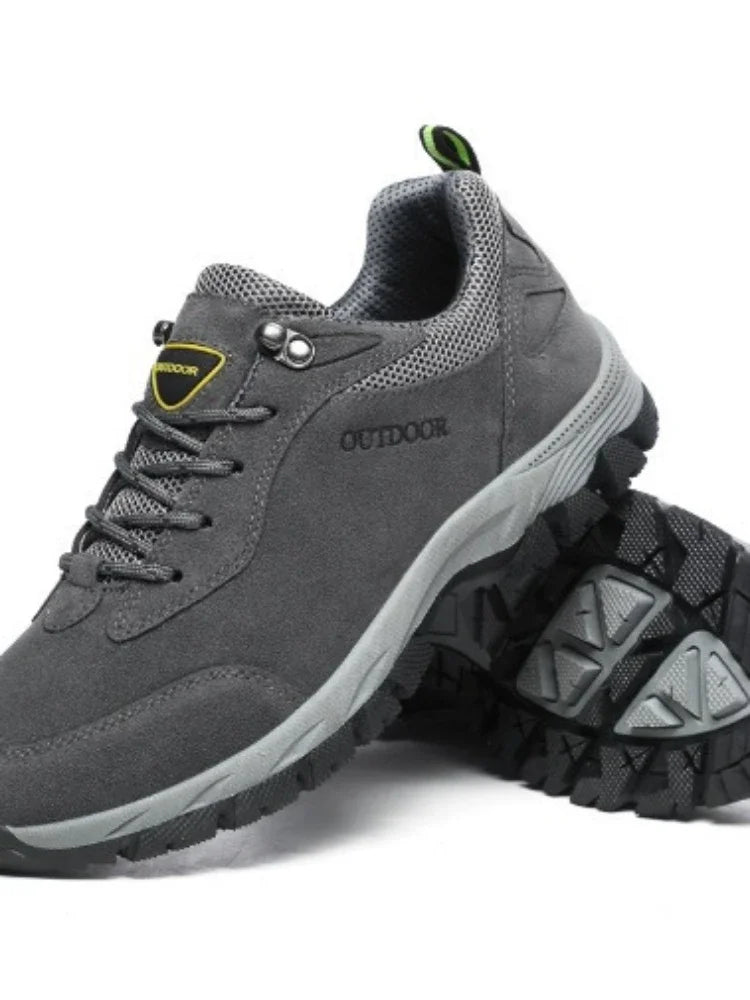 Men's Hiking Shoes Suede Leather Shoes for Men Outdoor Walking Footwear Climbing Hunting Male Sneakers New Ankle Boots Size 49