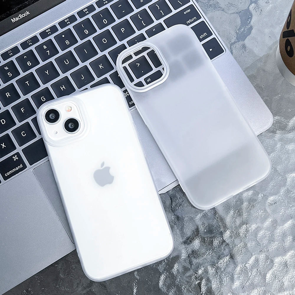 Soft TPU Matte Phone Case for iPhone 11 Cases iPhone 13 15 12 16 17 Pro Max 14 Plus 17 Air 12 Mini Transparent Fundas Cover