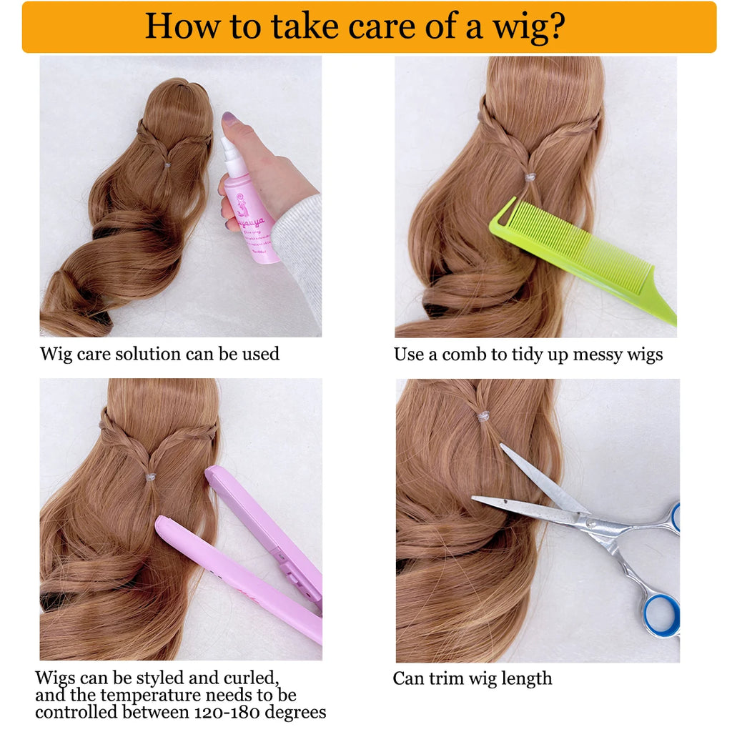 1/3 1/6 BJD/SD Doll Wig With Bangs Long Straight Wig Synthetic Wig For Girls Diy Bjd Wig Accessories