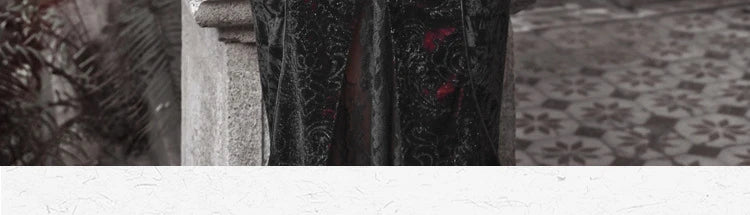 Original Gothic Love Velvet Flash Fishtail Dress 2025 Autumn New Japanese Sexy Girl Slim Elegant Long Halloween Lolita Dresses