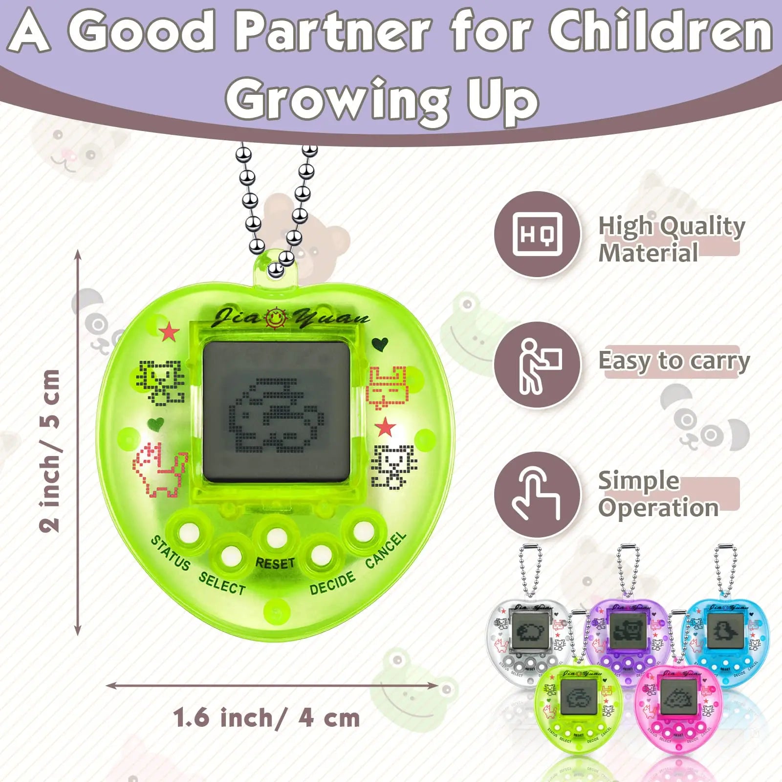 Kids Electronic Pets Game Tamagotchi Handheld Game Console Toy in Russian Original German Spanish Polish Virtual Digital Pet Toy