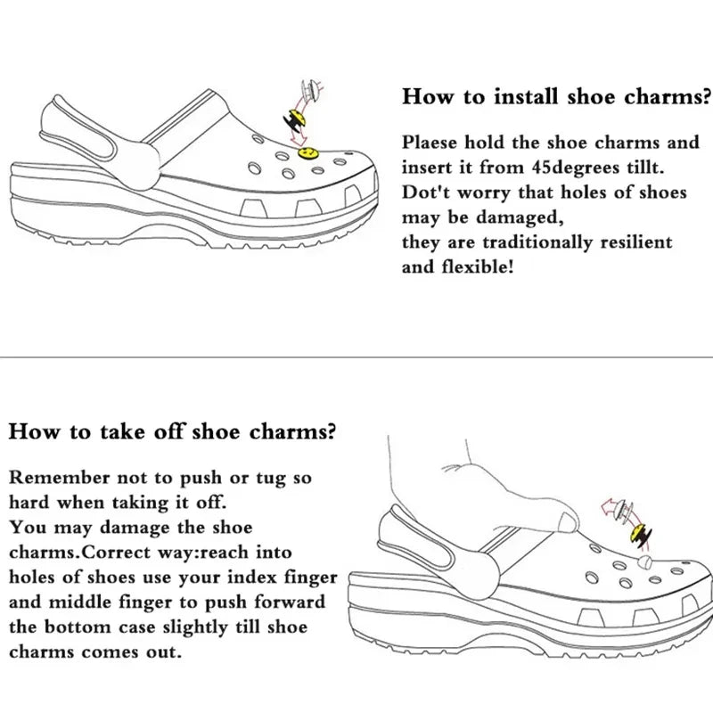 20PCS Fashion Shoe Charms Set Accessories Hole Shoe Buckle Silver Rhinestone Letter Bow Chain DIY Shoes Decorations for Bogg Bag