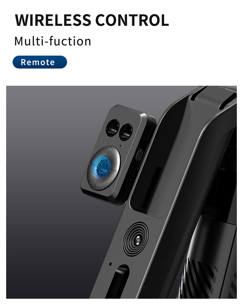 COOL DIER 2025 NEW Gimbal Stabilizer Wireless Selfie Stick Foldable Tripod Holder With Bluetooth Shutter Monopod For IOS Android