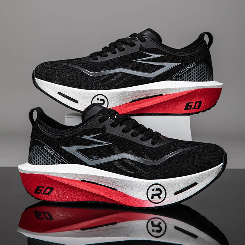 Men's Sports Shoes Cushioning Non-Slip Flat Wear Resistant Sneakers Mesh Breathable Platform Soft Running Shoes for Man