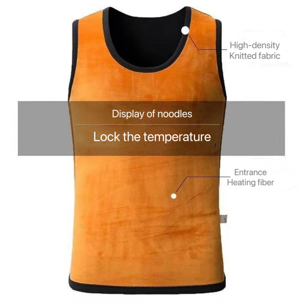 1pcs Men Thermal Underwear Man Sleeveless Vest Autumn WinterThermo Lingerie Men's Warm Top Thickening Thermo Vest Undershirt