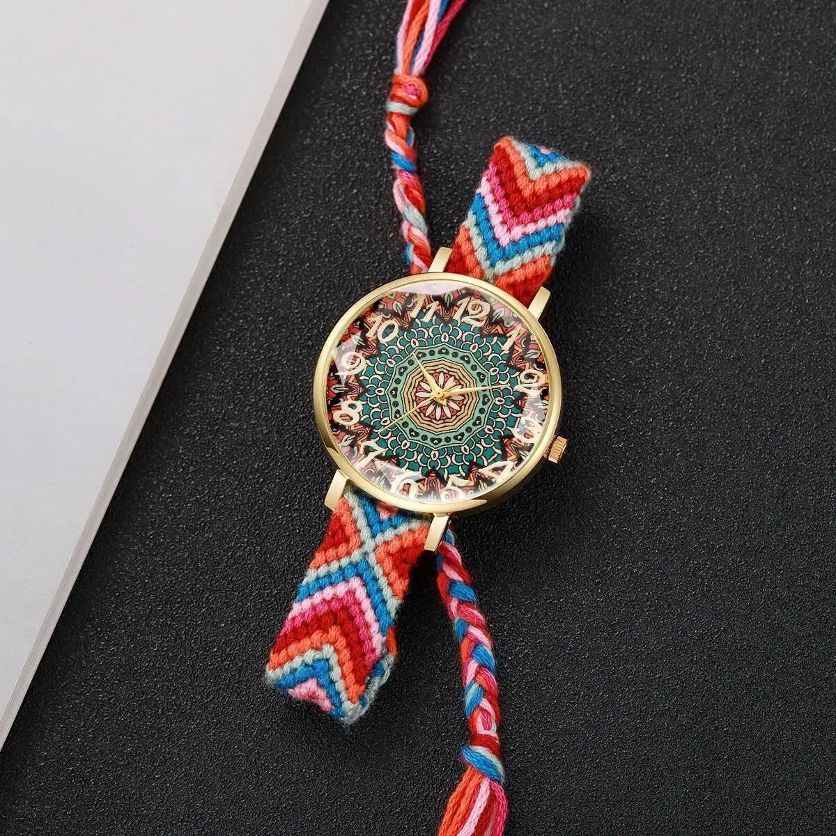 1/6/7PCS Fashion Women Watches Vintage Woven Strap Ladies Quartz Wristwatches Reloj Mujer（Without Box）