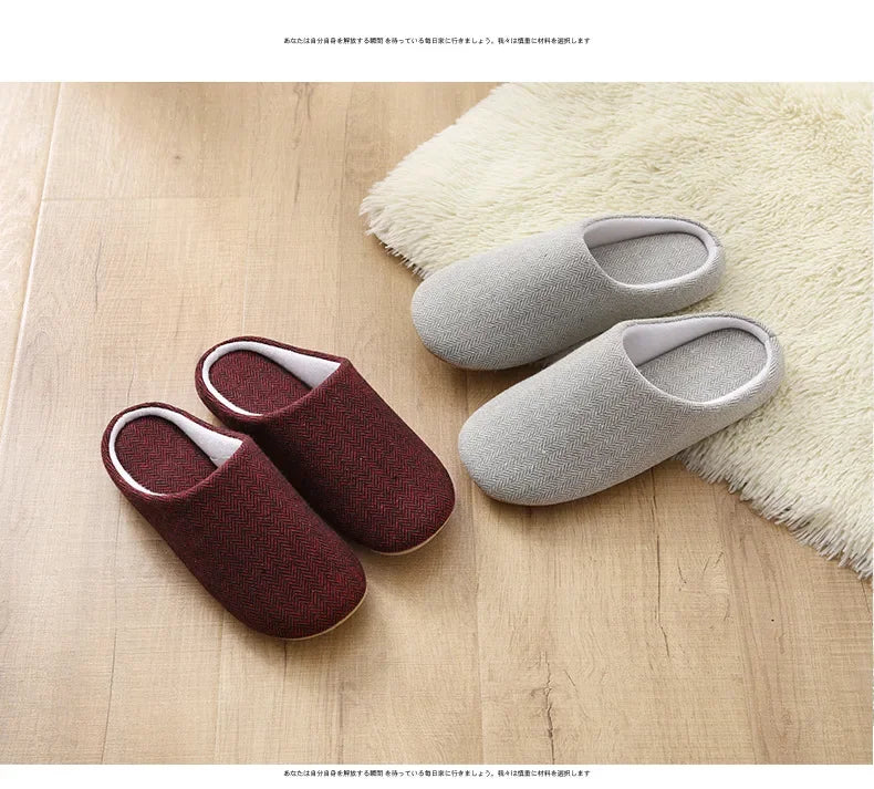 2024 Winter Women Warm Slippers Men Indoor Home Bedroom Flat Slides Couples Casual Plush Non-slip Flip Flops Ladies Soft Sandals