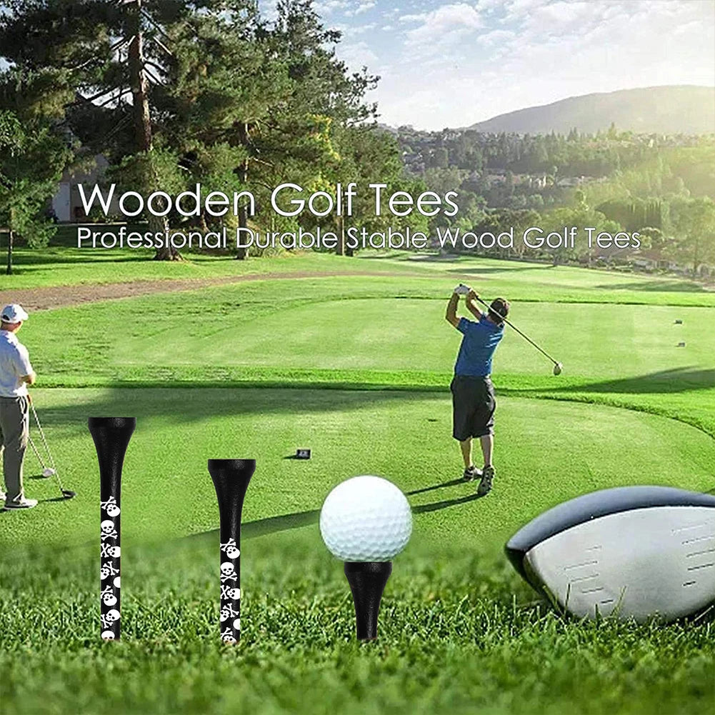 10pcs Golf Ball Tee Base Natural Wooden Golf Balls Tee Holder Stable Base Lightweight High Strength Outdoor Sports Accessories