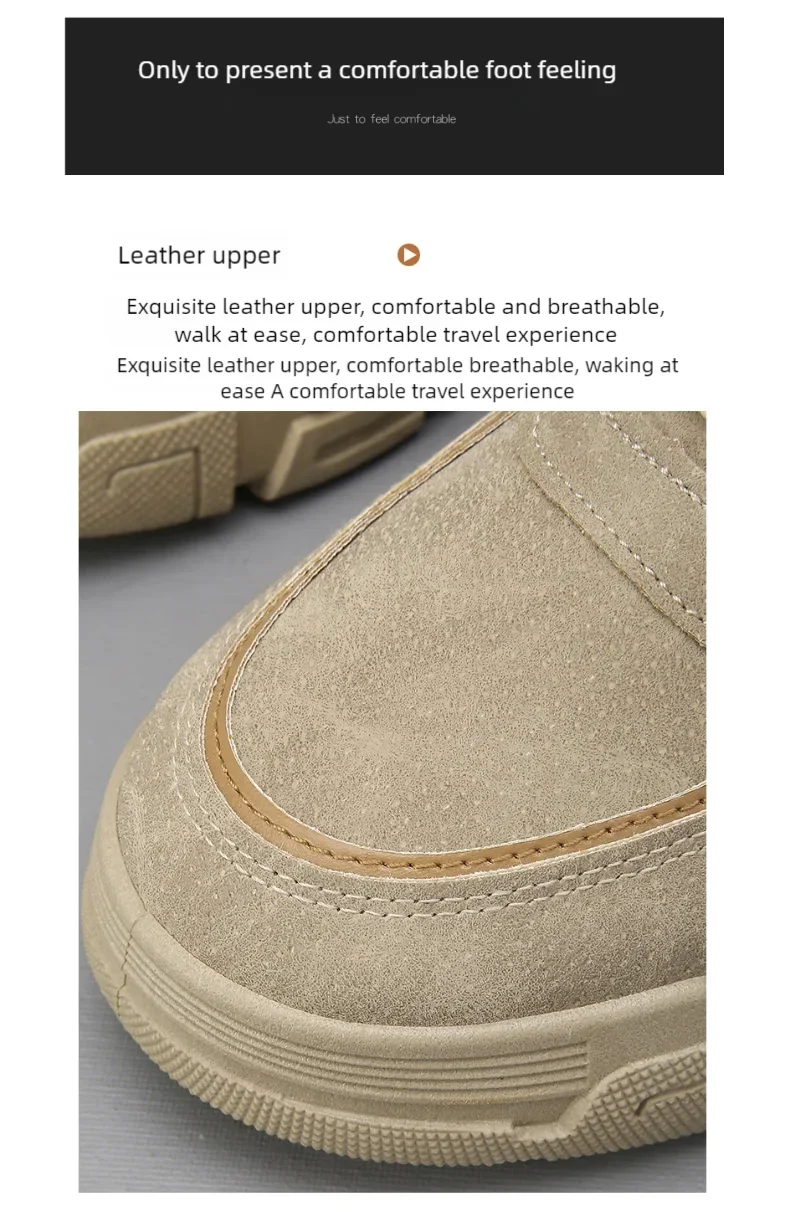 Men's Casual Boots Soft Sole Anti Slip Four Seasons Work Outdoor Botas Student Sports Boot Fashion Youth Versatile Trendy Boots